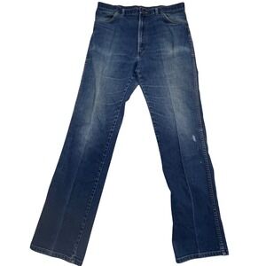 Vintage Wrangler Jean 85419PS 36x34 USA Made Boot Zipper Cowboy Western Straight